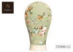 Green Floral Color 9.45 inch height Wig Making Head / Wig Dome Head