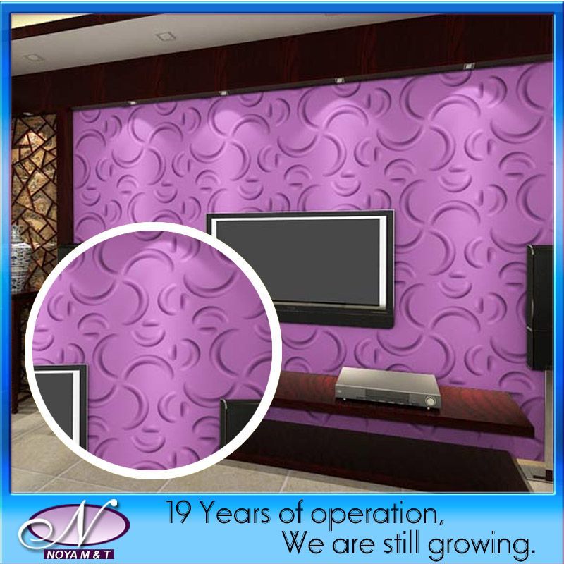 Acoustic Sound Insulation 3D PVC Wall Panel for Interior Decorative