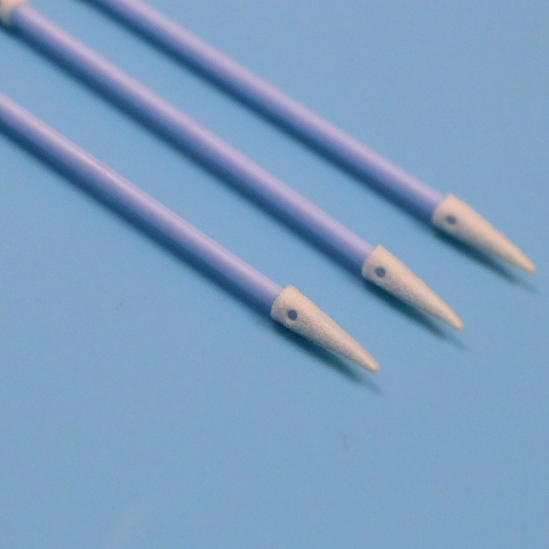 Blue Handle Double Ended Pointed Sponge Detailing Swab Precision Cleaning Foam Swab for Cleanroom