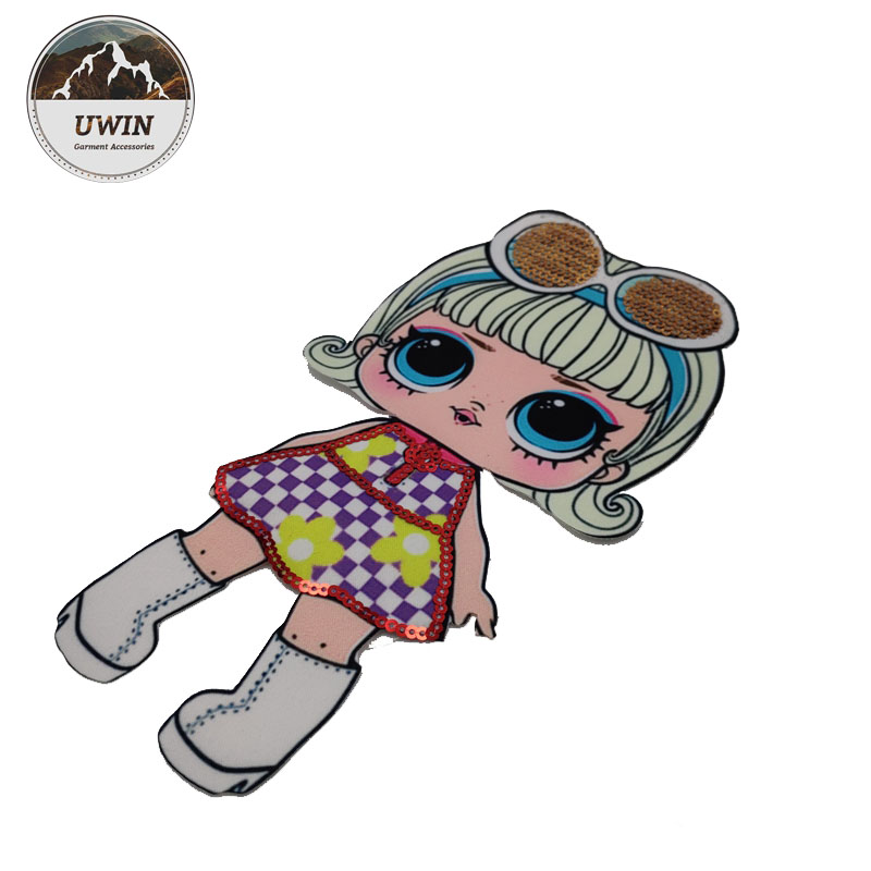 Handmade LOL Woven Badges Personalised , Eco Friendly Sequin Custom Printed Patches
