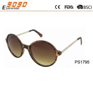 China Fashionable Women's Plastic round Sunglasses,UV 400 Protection Lens wholesale