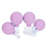 4pcs Health Massage Vacuum Cupping Cups Set Rubber Head Anti Cellulite Massage