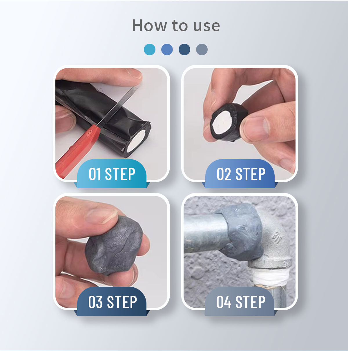 Easy Use 30 Minutes Blue Customized Epoxy Putty Stick For Packing Garment