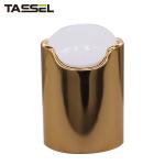 Screw Down Disc Top Cap 20mm Round Gold Aluminum Plastic Disc Cap