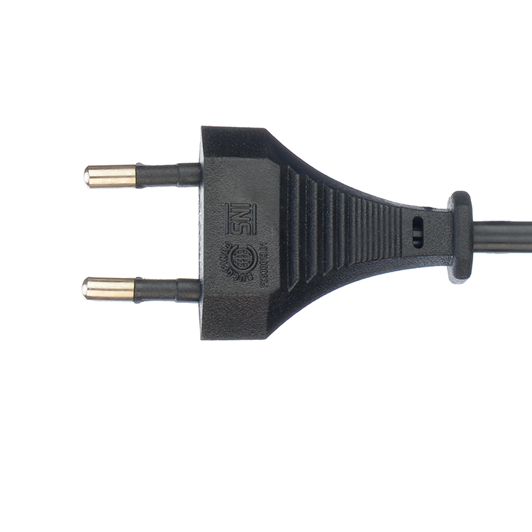 2.5A 2 Pin Plug Power Cords Black Electric Fan with Oxygen Free Bared Stranded Copper Half Stripped End