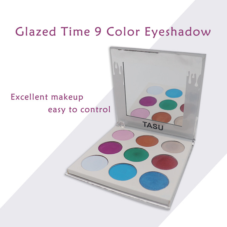 Silver Cardboard Shell Makeup Eyeshadow Palette 9C Color ODM Private Label