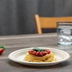 Oil Proof Kraft Paper Plate Tray Disposable For Supermarket Food Packaging
