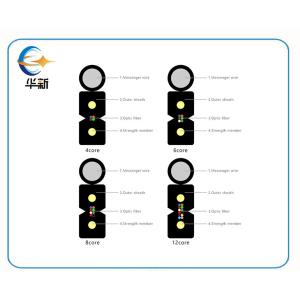 China 1 2 4 Core Fiber FTTH Indoor Drop Cable 1000meters G.657A LSZH Single Mode wholesale