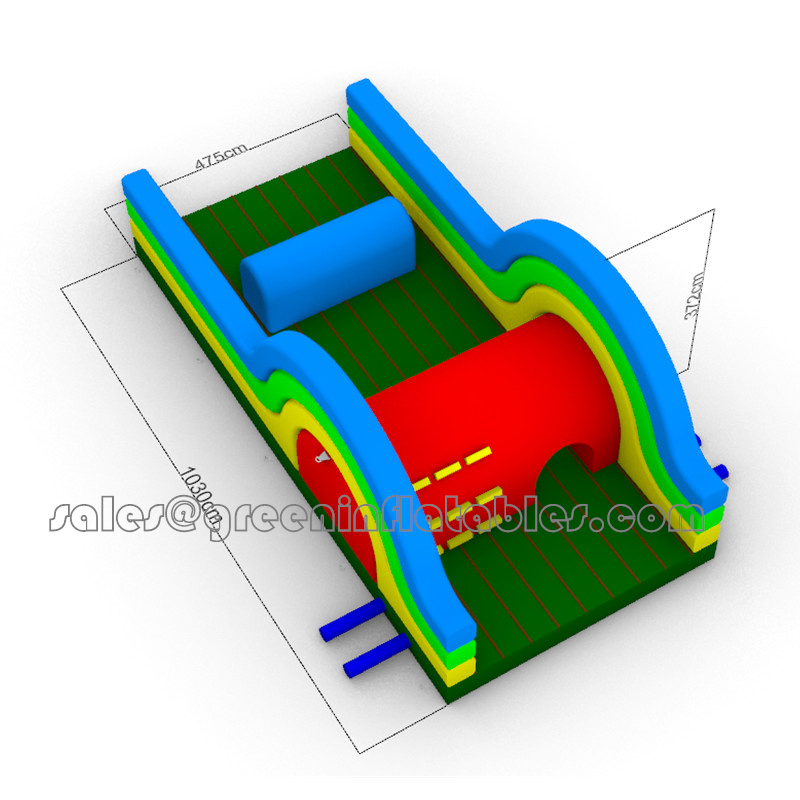 Best Lead Free Pvc Tarpaulin Material Custom Inflatable Obstacle Course Equipment Trampoline Amusement Theme Park