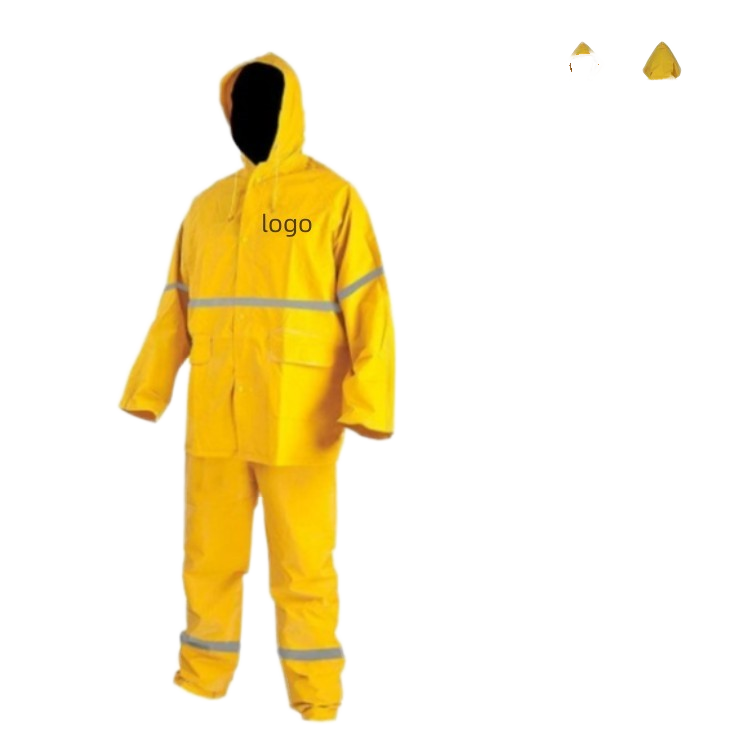 Rose Waterproof Poncho With Hood Reflective Oxford Women'S Work Raincoat