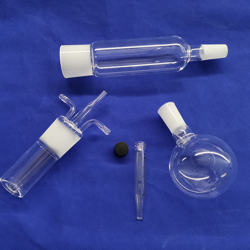 Customized Quartz Oil Burner Bulb Glass Tube ISO9001 Science Lab