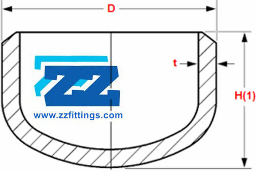 10 " Sch 80S PE Weld On Steel Pipe Caps , Seamless Steel Tubing End Caps ASTM A403 WP316
