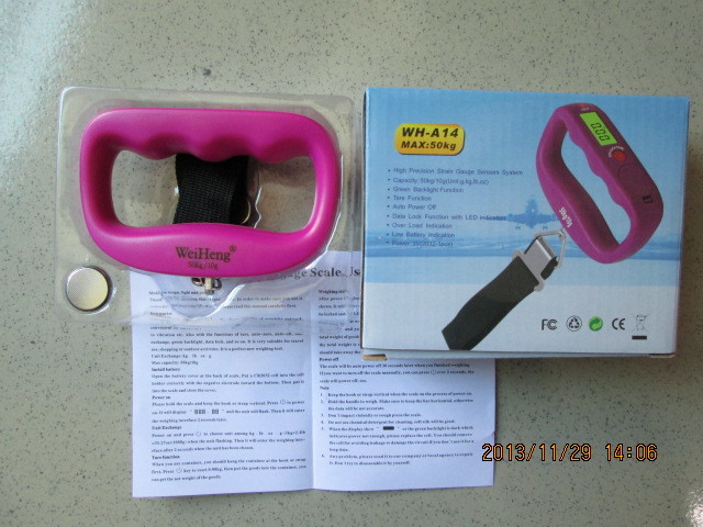 Mini Size Portable Electronic Luggage Scale With ABS Plastic Material