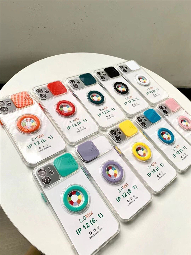 Anti Shock Camera Protection Finger Grip Phone Case For Iphone 11 12 Pro Max