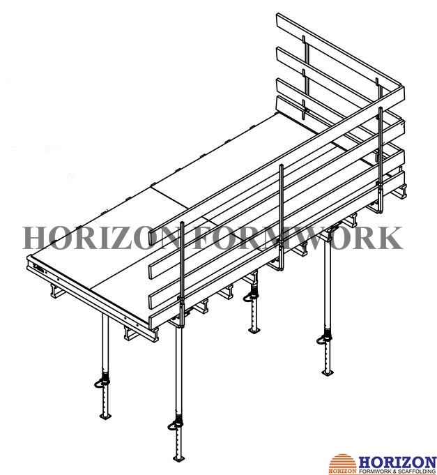 Safety Concrete Formwork Systems Guardrail Post 1.7m Galvanized Finishing