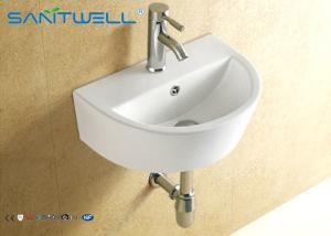 China Small counter type hand wash basin wall hanging ceramic white 445*330*155 mm wholesale