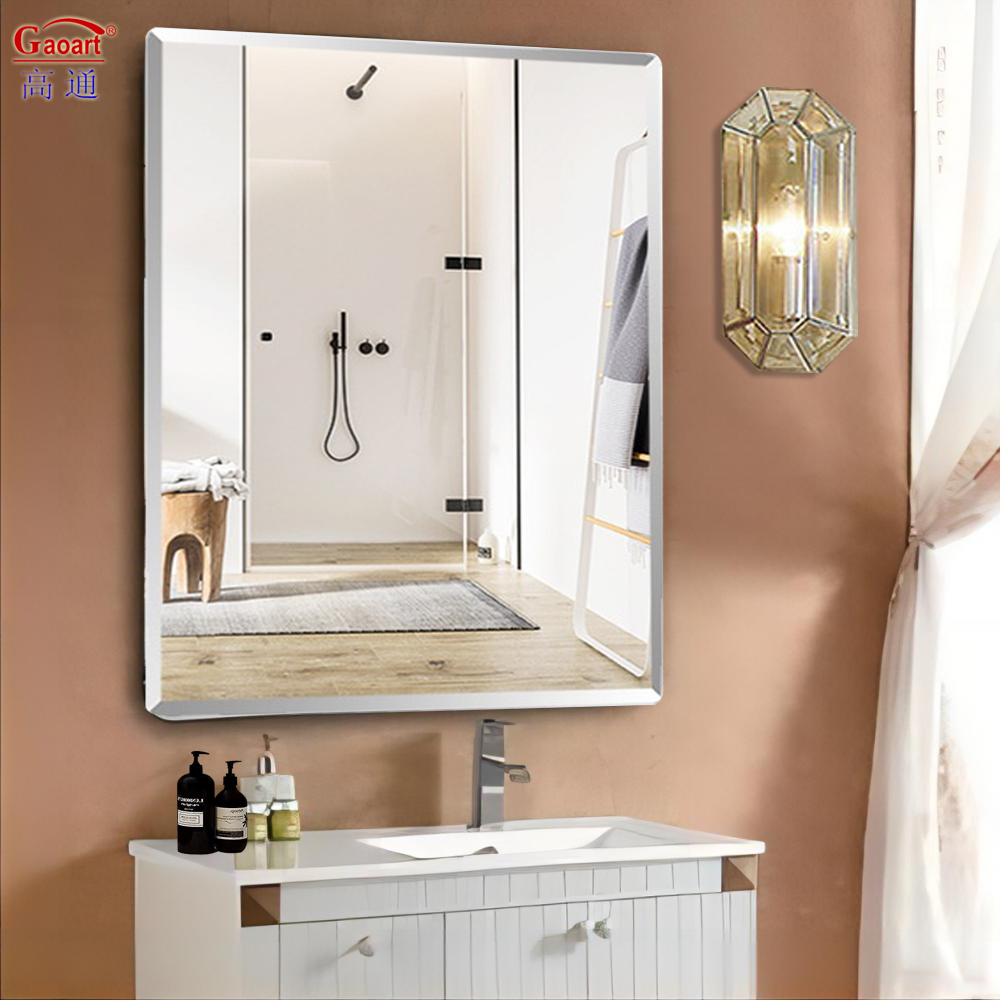Bathroom Decoration Large Frameless Wall Mirror for Bedroom Living Room and More