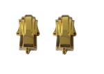 Gold Coffin Fittings Casket Corner Ornamental Plastic Material With Iron Steel