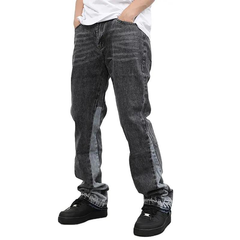 Custom Streetwear Pant 100% Cotton Jogger Elasticated Waistband Black Men Blank Straight Leg Sweatpants