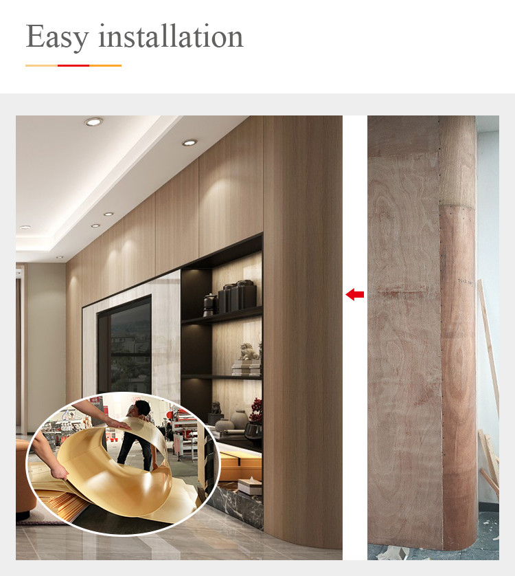 Waterproof Fabric Bamboo Charcoal Wood Veneer Wall Panels Mould Proof