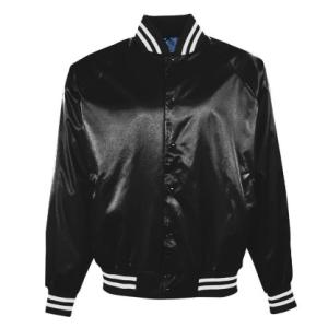 China 100% Polyester Mens Varsity Bomber Jacket , Custom Satin Baseball Jackets wholesale