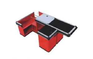 China Red Metallic Supermarket Cash Register With Conveyor Belt Durable Recyclable wholesale