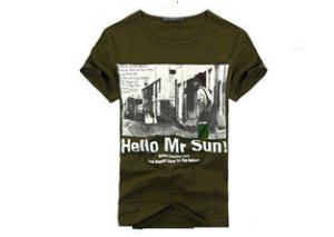 China Short Sleeve Men's T-shirts Cotton Fabric Double Durable Shoulder Seam wholesale