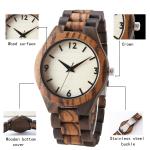 Custom Logo Bamboo Wooden Watches High Durability For Lover Couple Valentine's