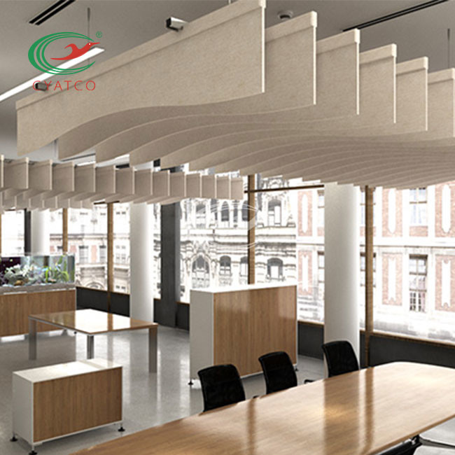 SGS Polyester PET Acoustic Ceiling Panels Harmless Mildewproof