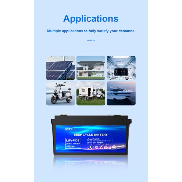 LiFePO4 Battery 24V 100Ah 2000 long cycles with Protection Circuit Module