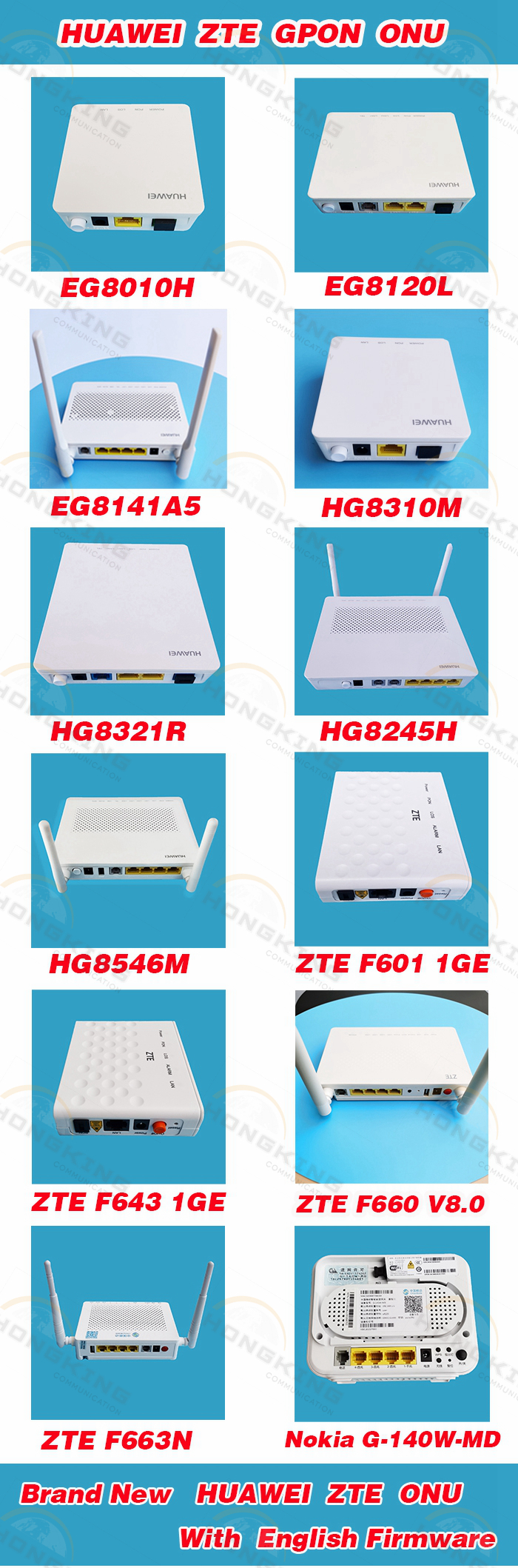 Huawei MA5608T OLT chassis with 1xMCUD 1xMPWC single GE DC power optical line terminal