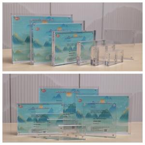 China Double Sided Clear Picture 4X6 5X7 Magnetic Acrylic Photo Frame wholesale