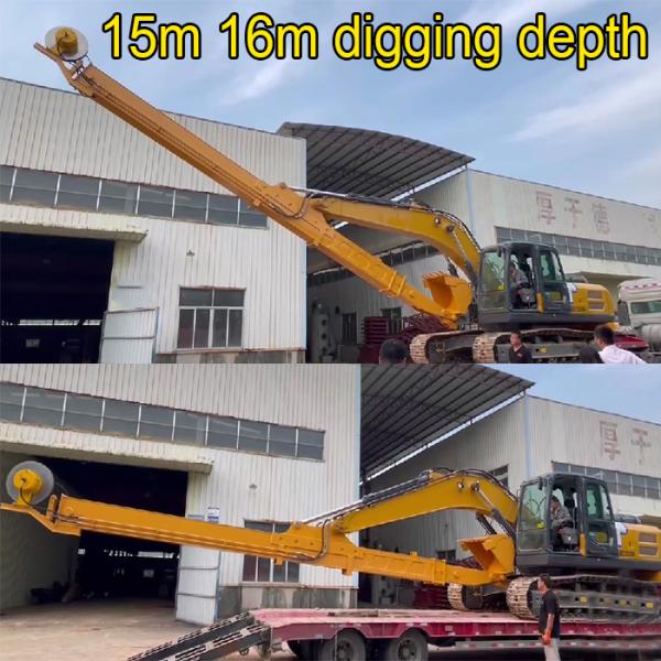 Factory Supply Excavator Telescopic Arm Two- Sections 14-16 Meters Long for 20-36 Tons Construction Machinery Attachments Construction Machinery