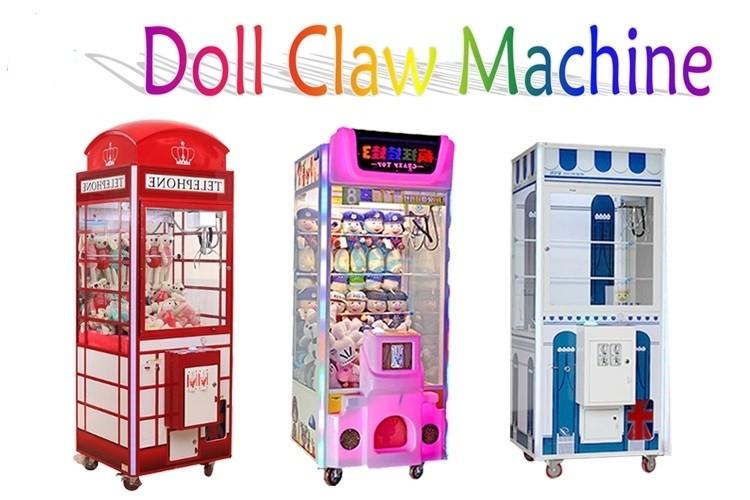 Crazy Toy 2 Arcade Games Claw Machine , Wooden Frame Toy Grabber Machine
