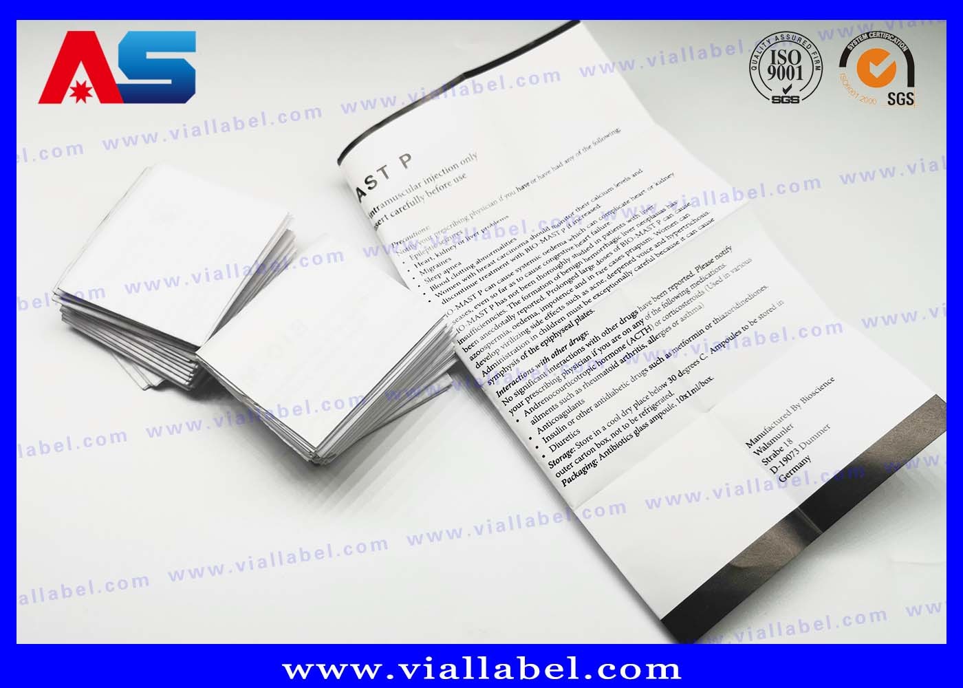 Medicine A5 Flyer Custom Leaflet Printing Of Peptide Oil Solution For Injection Bodybuilding