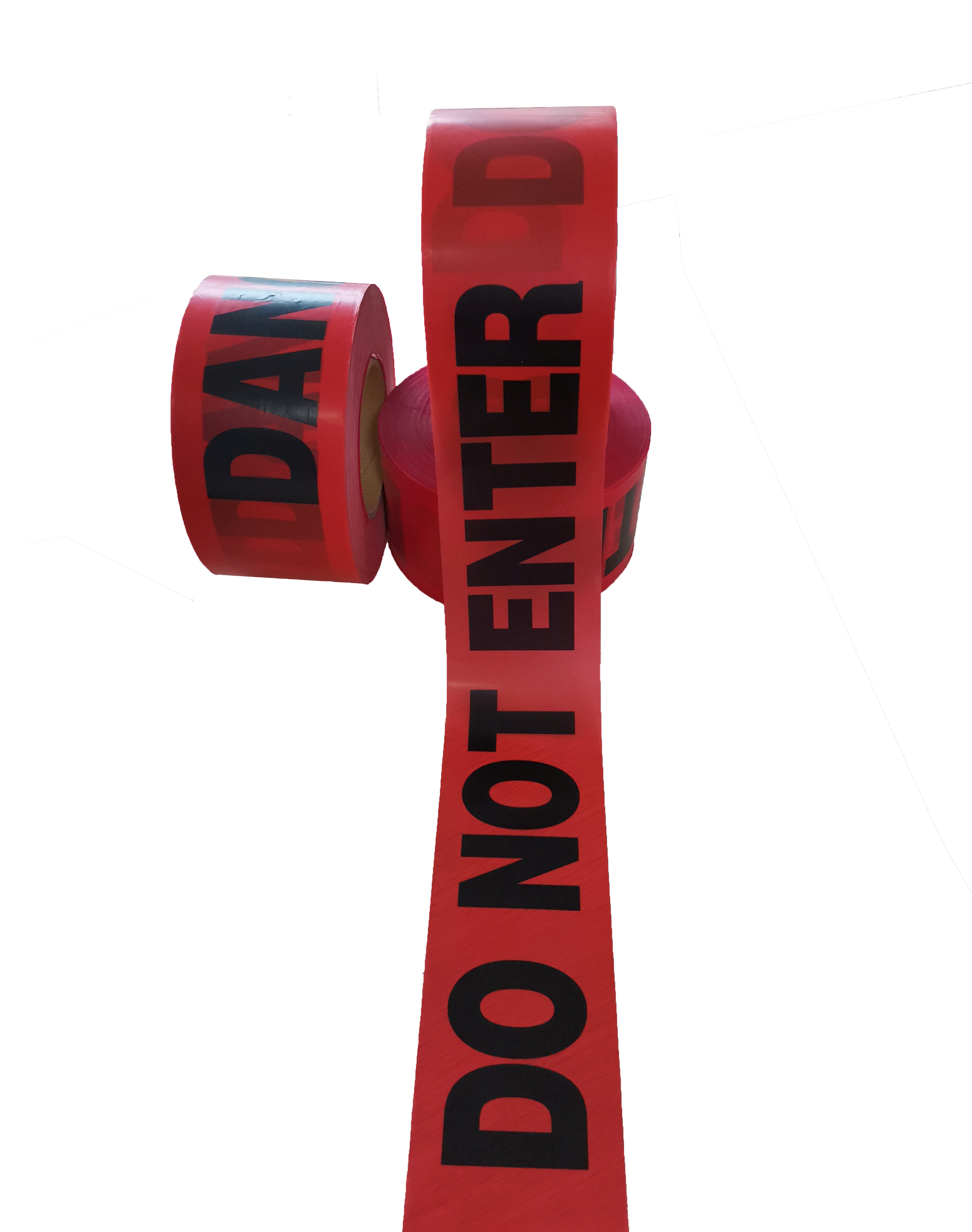 Red Danger Do Not Enter Tape,Quarantine Tape 3” x 1000’Safety Barrier Hazard Warning Barricade Tape Non-Adhesive for