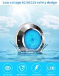 230MM Multipurpose Concrete Pool Light 316LSS IP68 Waterproof