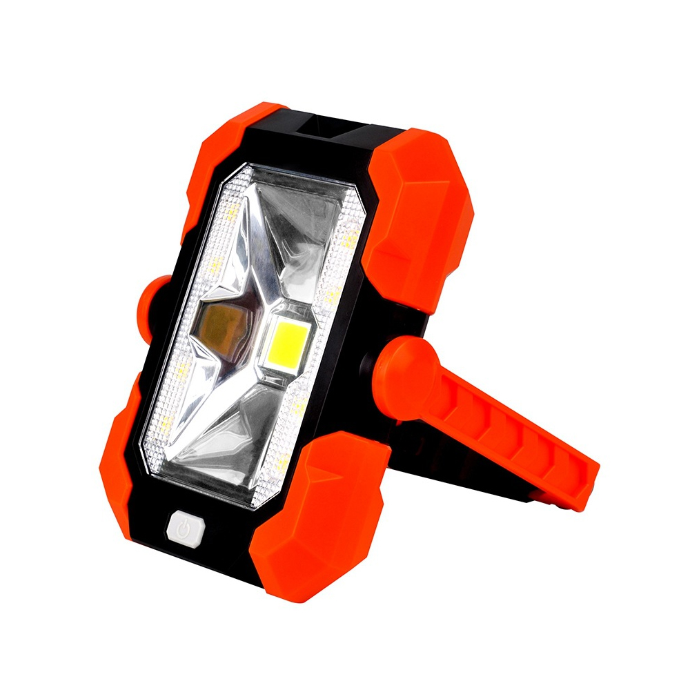 USB LED Solar Light Portable Outdoor Solar Work Light Flood Light Camping Lantern with Built-in Rechargeable Lithium Battery