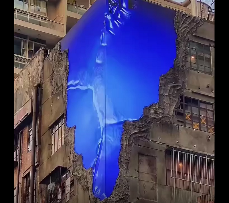 Guangzhou shenzhen p5 p8 p10 naked eye video wall digital led display screen waterproof led video 3d billboard advertising