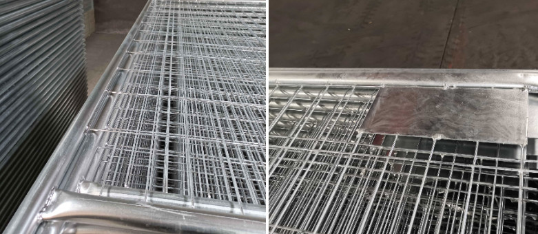 2.1x2.4m Low Carbon Steel Temporary Mesh Fencing 50x75mm Mesh Hole