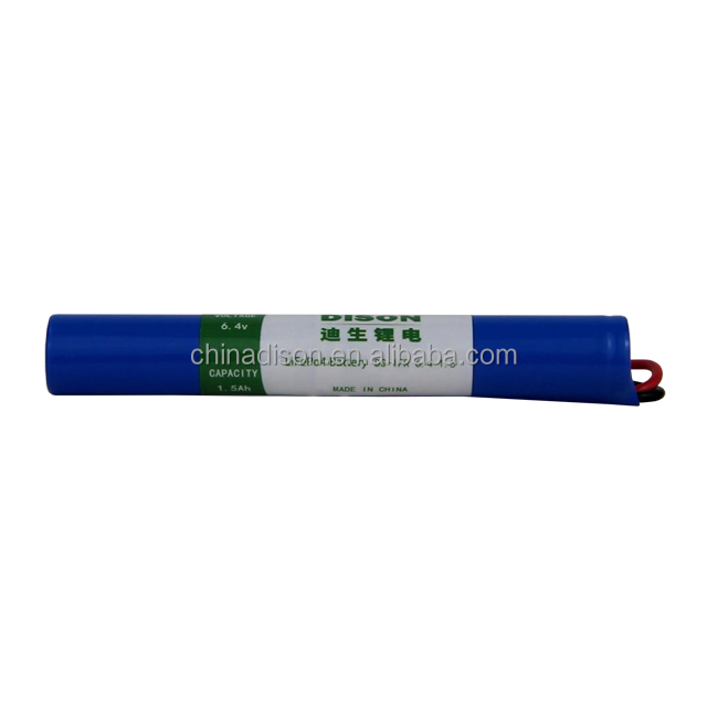 18650 6.4v 1.5Ah 9.6Wh LiFePo4 Cylindrical Lithium Ion Battery Pack In Emergency Lighting