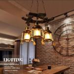 American Chandelier Loft Retro Industrial Cafe Bar Restaurant Bar Lighting