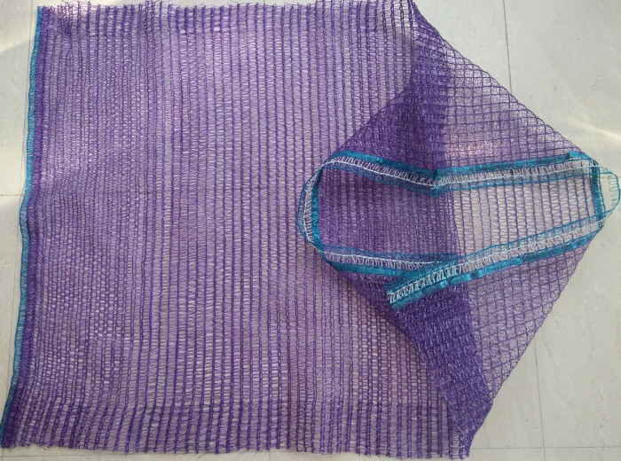 Violet Color Mesh Netting Bags Plastic Raschel Drawstring Bagonions Garlic Pepper Lemono