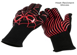 China Safety Heat Resistant BBQ Gloves , Insulated Barbecue Gloves Sample Freely wholesale