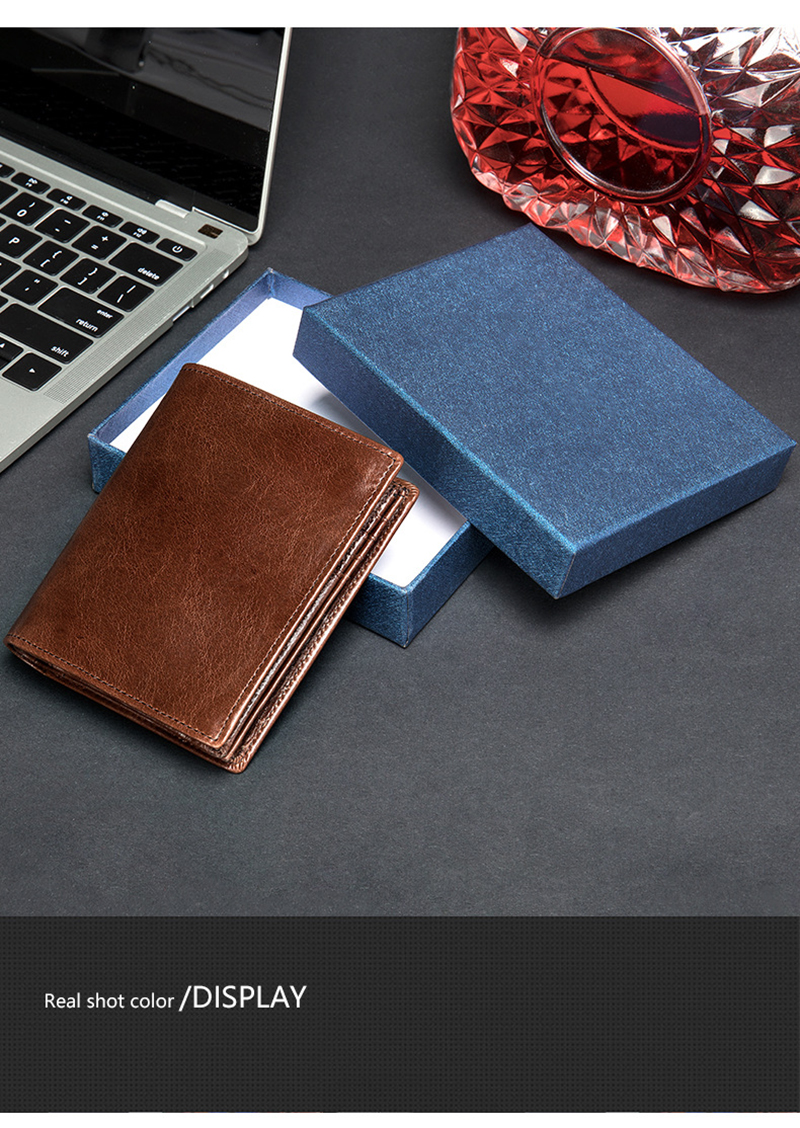 Multi-function Card Holder Genuine Leather Wallet for Men Daily Used from Minibook