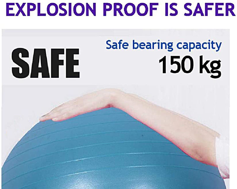 High Flexibility Pilates 65cm Stability Ball Heavy Duty For Gym