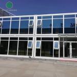 Galvanized Steel Frame Tempered Glass Shipping Container Homes House