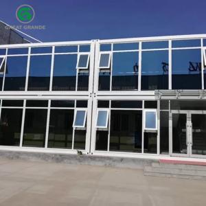 China Galvanized Steel Frame Tempered Glass Shipping Container Homes House wholesale