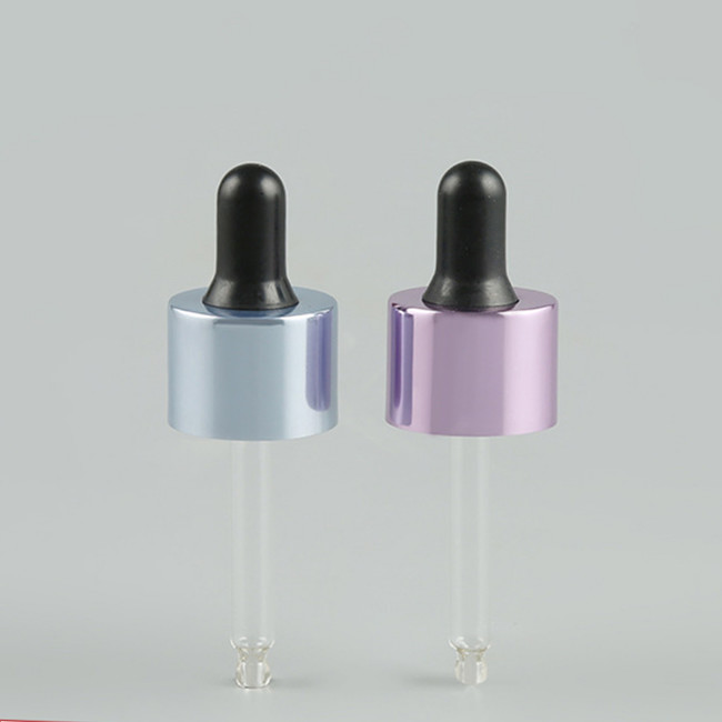 24/410 Aluminium Glass Eye Dropper For Essential Oil Dropper 2 Oz