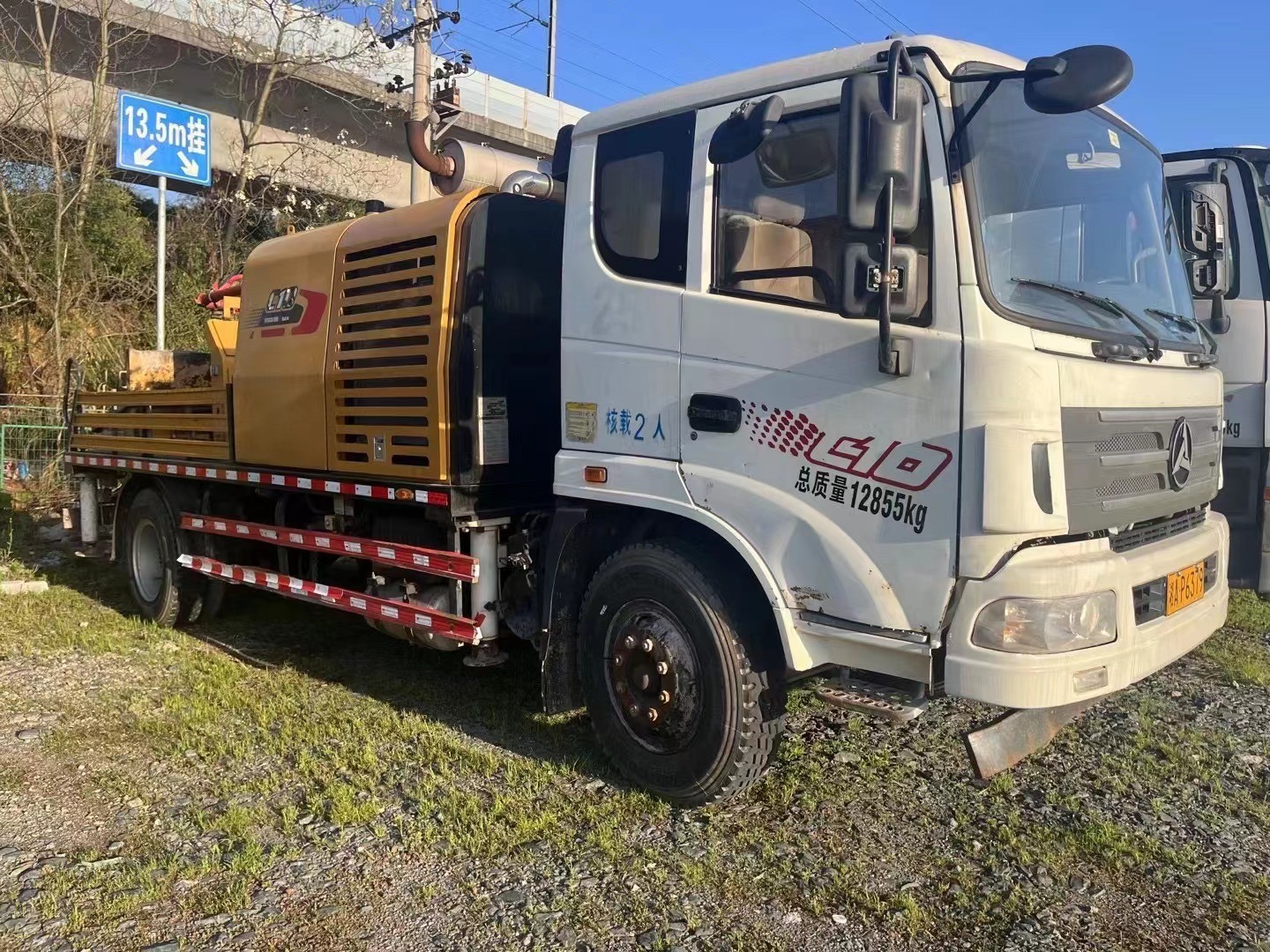 2019 Sany 10020 National Five Truck Mounted Pump With White And Yellow Color